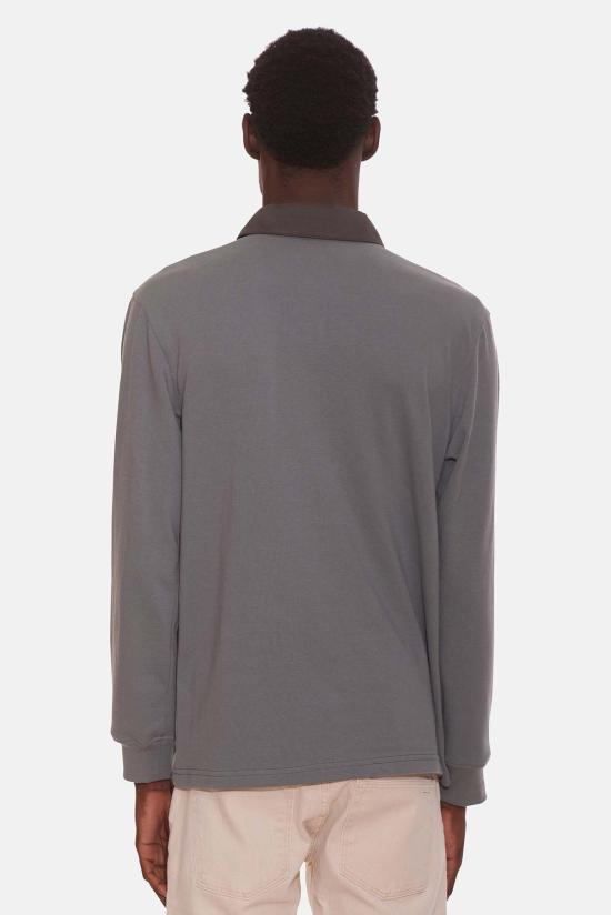  블루&크림 폴로 티셔츠 WVBC24 RGBY01 GREY CHARCOAL COLLAR - BLUE&CREAM
