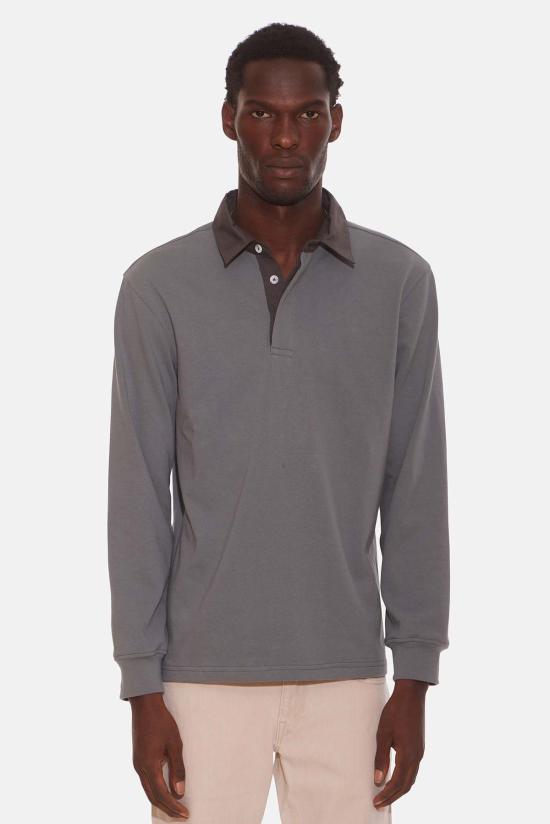  블루&크림 폴로 티셔츠 WVBC24 RGBY01 GREY CHARCOAL COLLAR