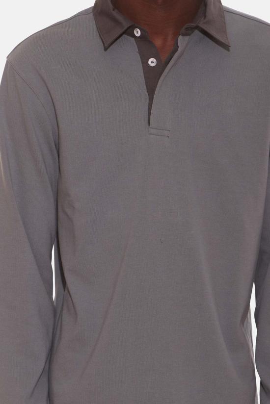  블루&크림 폴로 티셔츠 WVBC24 RGBY01 GREY CHARCOAL COLLAR - BLUE&CREAM