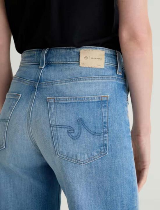  아드리아노 골드슈미드 데님 팬츠 Ag Jeans Saige 와이드 레그 진 - ADRIANO GOLDSCHMIED