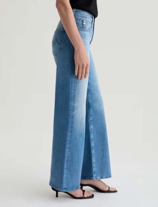  아드리아노 골드슈미드 데님 팬츠 Ag Jeans Saige 와이드 레그 진 - ADRIANO GOLDSCHMIED