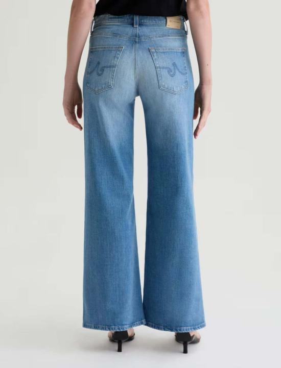  아드리아노 골드슈미드 데님 팬츠 Ag Jeans Saige 와이드 레그 진 - ADRIANO GOLDSCHMIED
