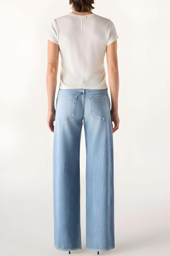  아모 데님 데님 팬츠 레지나 미드라이즈 와이드 레그 진 - AMO DENIM