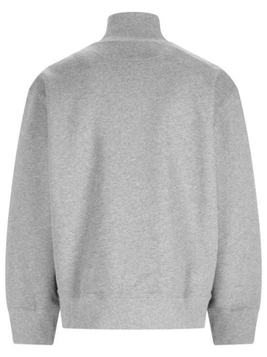 26SS 메종키츠네 폭스 헤드 컴포트 하프 집 스웨트셔츠 PM00305KM0341 H131 White - MAISON KITSUNE