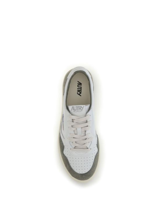 26FW 오트리 메달리스트 로우 스니커즈 AULMFT21 WHTSMKGRN WHITE - AUTRY