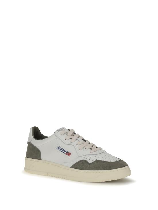 26FW 오트리 메달리스트 로우 스니커즈 AULMFT21 WHTSMKGRN WHITE - AUTRY