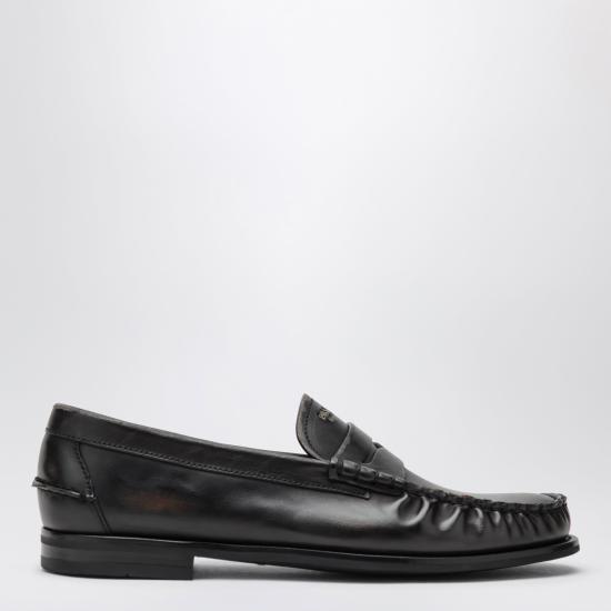 26FW 프라다 브러쉬드 레더 로퍼 2DB239X0002HII Black