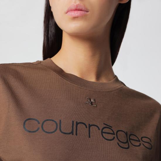 26FW 쿠레쥬 반팔 티셔츠 326JTS168JS0312 Brown - COURREGES