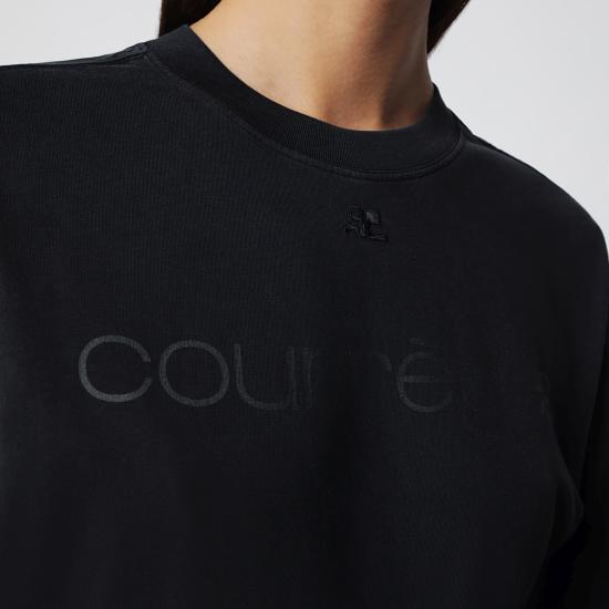 26FW 쿠레쥬 긴팔 티셔츠 326JTS275JS0305 Black - COURREGES