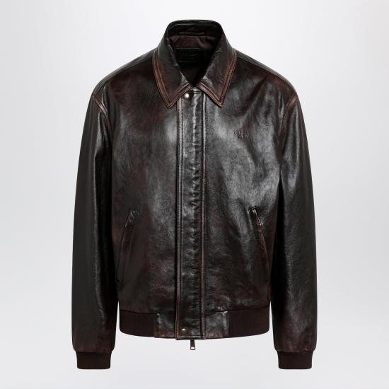 26FW 프라다 가죽 자켓 UPW622OOO16IL Brown