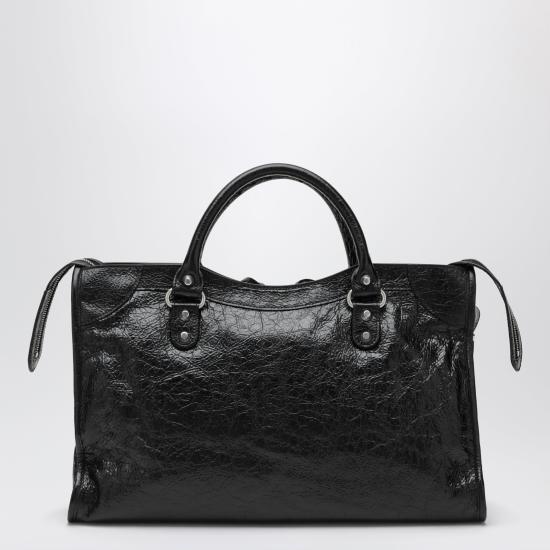 26FW 발렌시아가 르 시티 백 미디움 8657602ACLR Black - BALENCIAGA