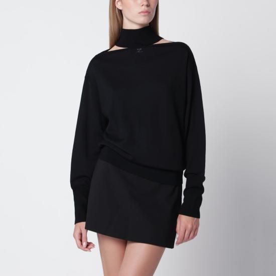26FW 쿠레쥬 긴팔 티셔츠 326MPU281FI0085 Black