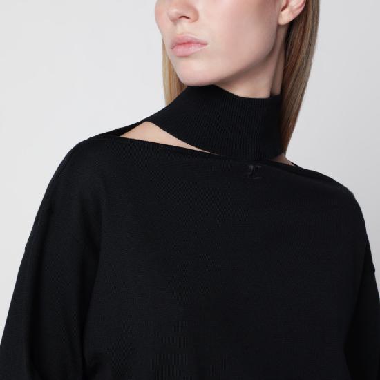 26FW 쿠레쥬 긴팔 티셔츠 326MPU281FI0085 Black - COURREGES