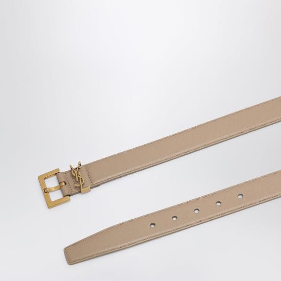 26FW 생로랑 카산드라 벨트 스퀘어 버클 스무스 레더 634437BOO0W Beige - SAINT LAURENT