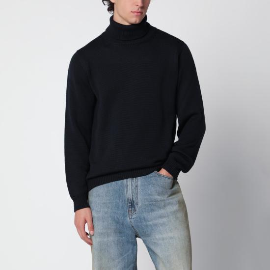 26FW 로베르토 콜리나 터틀넥 263MYB02003WO Blue