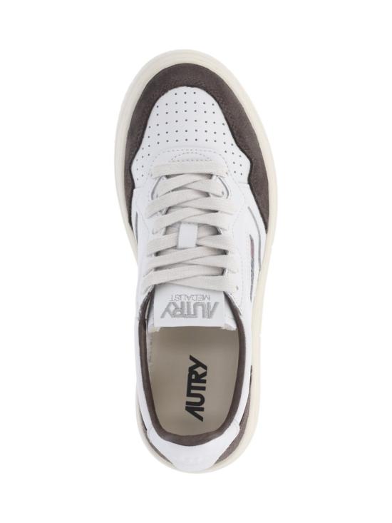 26FW 오트리 메달리스트 로우 레더 스니커즈 AULWFT19 White - AUTRY