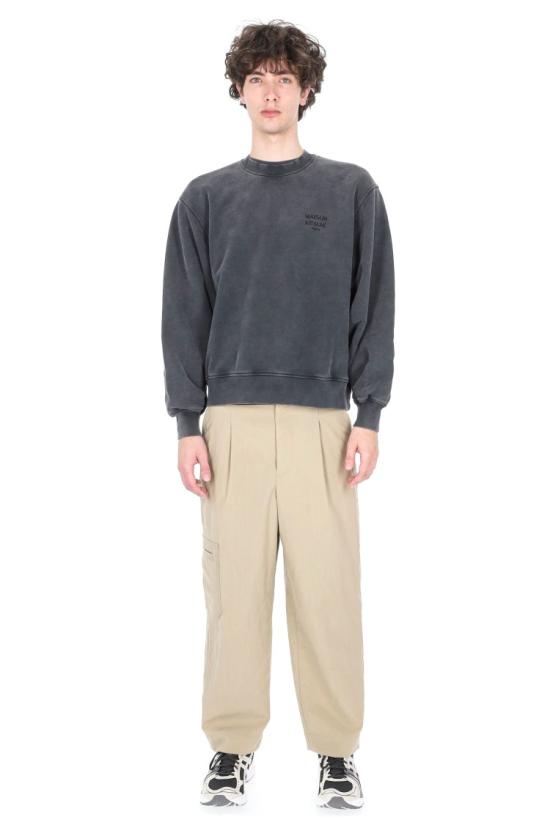 26SS 메종키츠네 긴팔 티셔츠 QM00312KM0341BLACK FADED Grey - MAISON KITSUNE