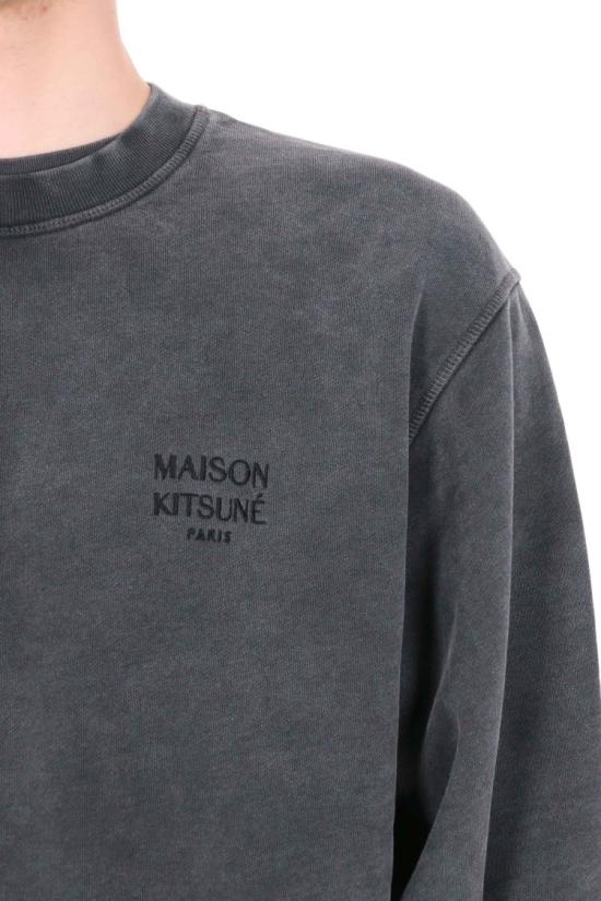 26SS 메종키츠네 긴팔 티셔츠 QM00312KM0341BLACK FADED Grey - MAISON KITSUNE