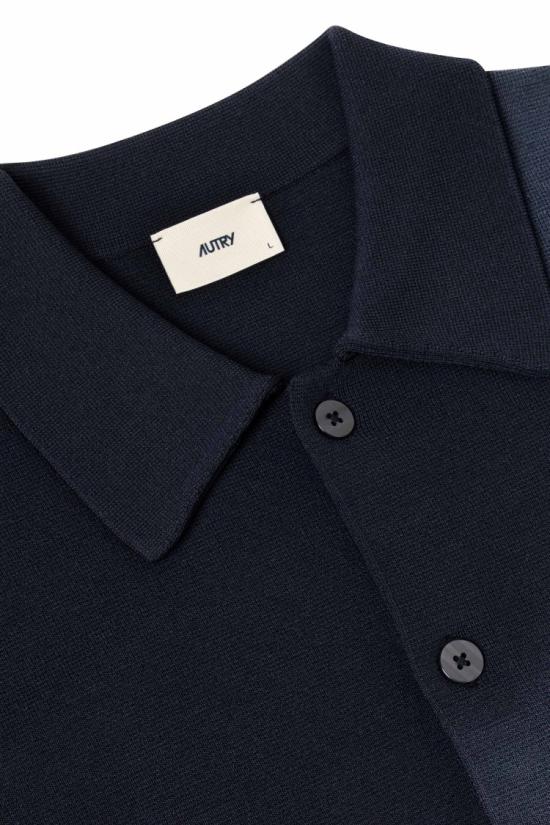 26SS 오트리 봄버 자켓 JAPM 026BKNIT BLUE Black - AUTRY
