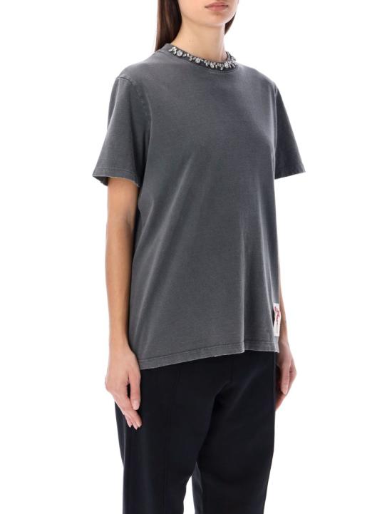 26FW 골든구스 크리스털 레귤러 반팔 티셔츠 GWP01220P00067060318 Grey - GOLDEN GOOSE