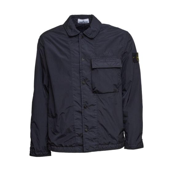 26SS 스톤 아일랜드 크링클 랩스 NY 레귤러핏 포켓 패딩 오버셔츠 L1S151200002 S0A23 Black