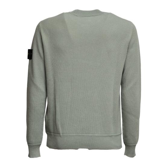 26SS 스톤 아일랜드 립드 소프트 오가닉 코튼 레귤러 핏 크루넥 스웨터 L1S155100154 S00D8 Grey - STONE ISLAND