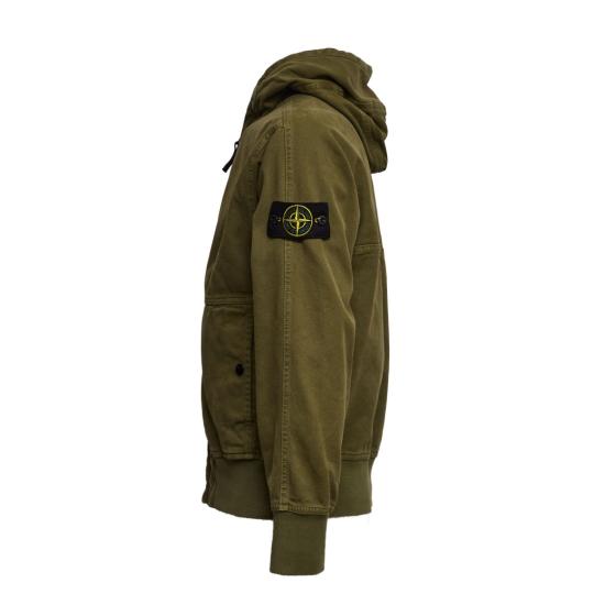 26SS 스톤 아일랜드 오가닉 파나마 코튼 올드 이펙트 오버사이즈 핏 집 업 후드 자켓 L1S156100068 S0184 Black - STONE ISLAND
