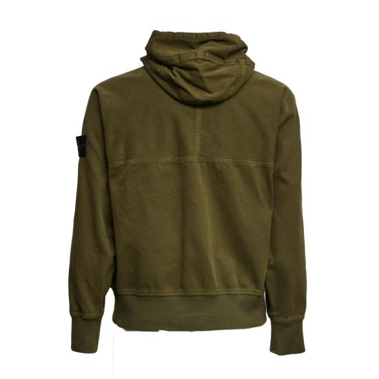 26SS 스톤 아일랜드 오가닉 파나마 코튼 올드 이펙트 오버사이즈 핏 집 업 후드 자켓 L1S156100068 S0184 Black - STONE ISLAND