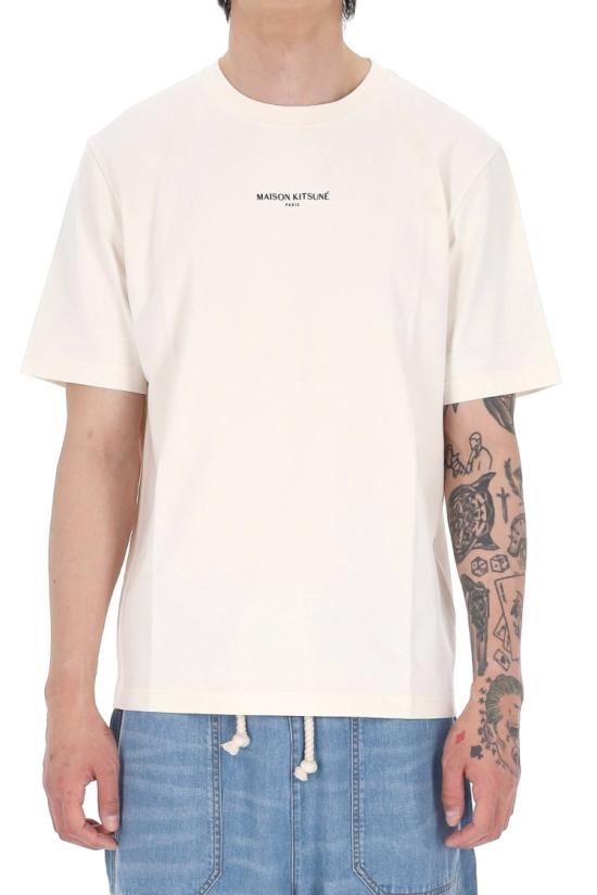 26SS 메종키츠네 파리 컴포트 티셔츠 QM00100KJ7025NOBLE BEIGE Neutrals