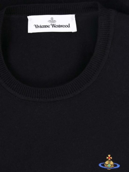 26FW 비비안웨스트우드 베아 니트 반소매 스웨터 1803002Q Y001VN402 Black - VIVIENNE WESTWOOD