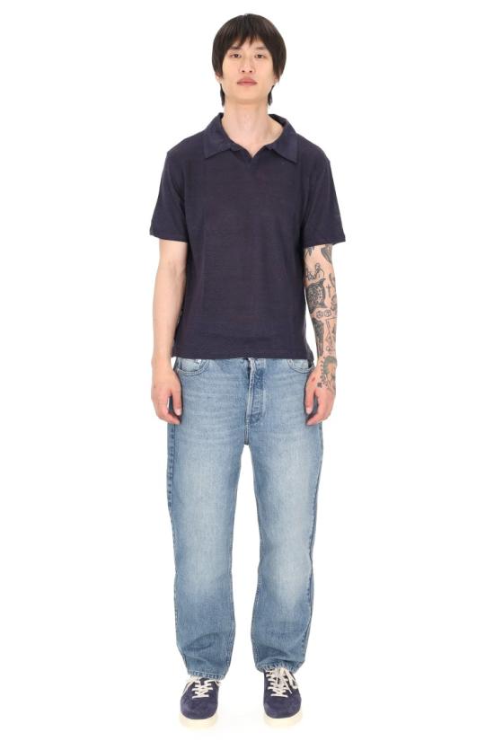 26SS 오피신 제네랄 폴로 티셔츠 MTEE213NAVY INK Blue - OFFICINE GENERALE