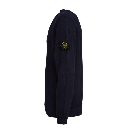 26SS 스톤 아일랜드 립드 소프트 오가닉 코튼 레귤러 핏 크루넥 스웨터 L1S155100154 S00D8 Black - STONE ISLAND