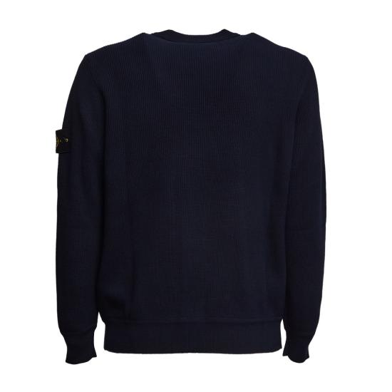 26SS 스톤 아일랜드 립드 소프트 오가닉 코튼 레귤러 핏 크루넥 스웨터 L1S155100154 S00D8 Black - STONE ISLAND