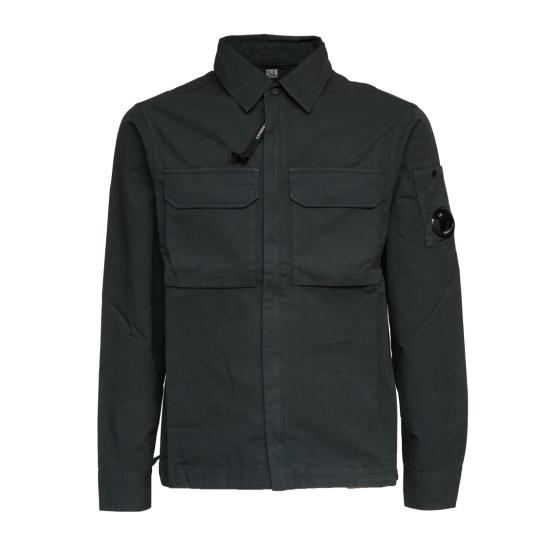 26SS 씨피 컴퍼니 오가닉 개버딘 지퍼 렌즈 오버셔츠 20CMOS156A110143G Black