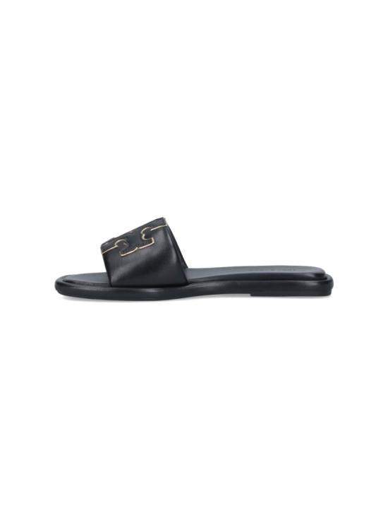 26FW 토리버치 더블 T 스포츠 슬라이드 79985013 Black - TORY BURCH