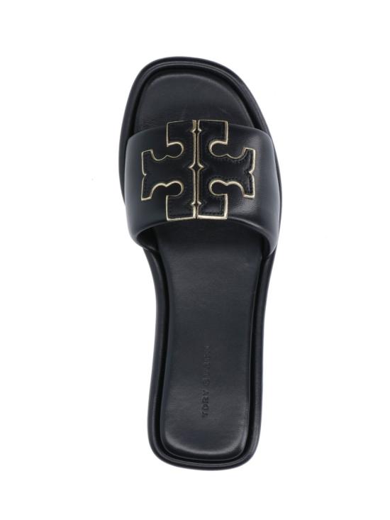 26FW 토리버치 더블 T 스포츠 슬라이드 79985013 Black - TORY BURCH