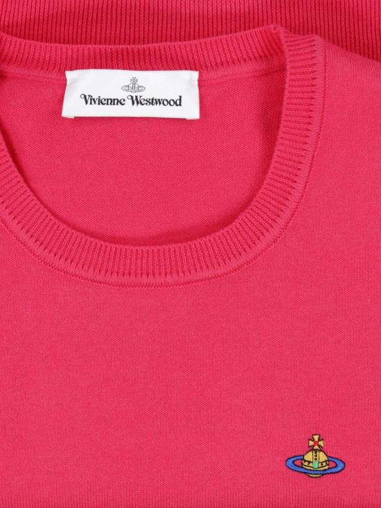 26FW 비비안웨스트우드 베아 니트 반소매 스웨터 1803002Q Y001VG406 Red - VIVIENNE WESTWOOD