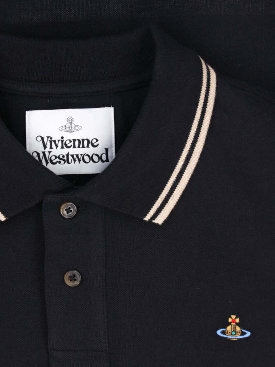 26FW 비비안웨스트우드 폴로 티셔츠 1H010005 J00AUN401 Black - VIVIENNE WESTWOOD