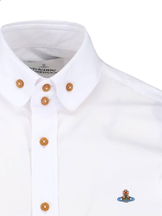 26FW 비비안웨스트우드 크랄 자카드 긴팔 셔츠 24010005 W009QA401 White - VIVIENNE WESTWOOD
