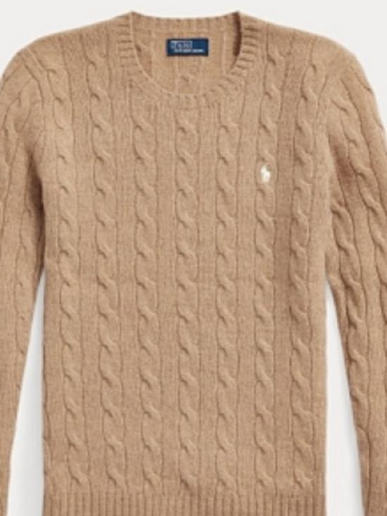 26FW 폴로 랄프로렌 폴로 자수 케이블 니트 스웨터 211 971865 Pink - POLO RALPH LAUREN