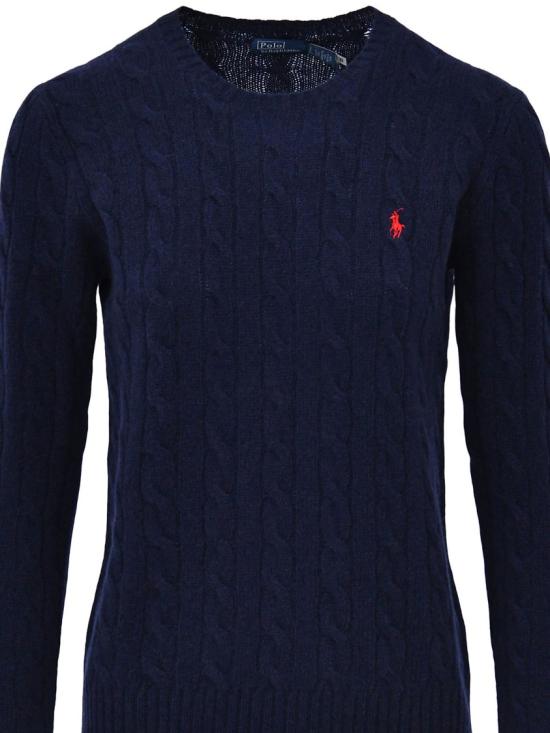 26FW 폴로 랄프로렌 폴로 자수 케이블 니트 스웨터 211 971865 Blue - POLO RALPH LAUREN