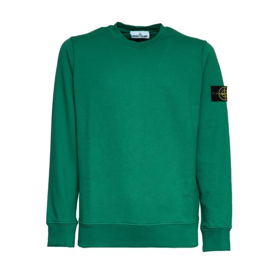 26SS 스톤 아일랜드 오가닉 코튼 플리스 레귤러 핏 크루넥 스웨트셔츠 L1S156100060 S0051 Green