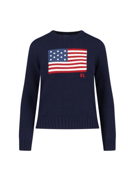 26FW 폴로 랄프로렌 아이코닉 플래그 스웨터 211 896939001 Blue