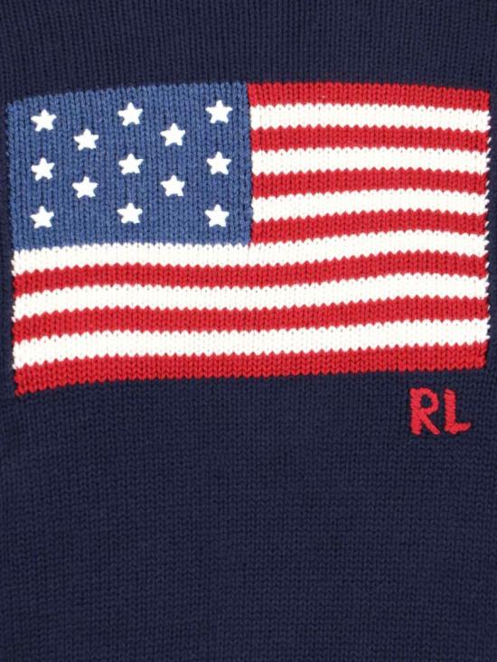 26FW 폴로 랄프로렌 아이코닉 플래그 스웨터 211 896939001 Blue - POLO RALPH LAUREN