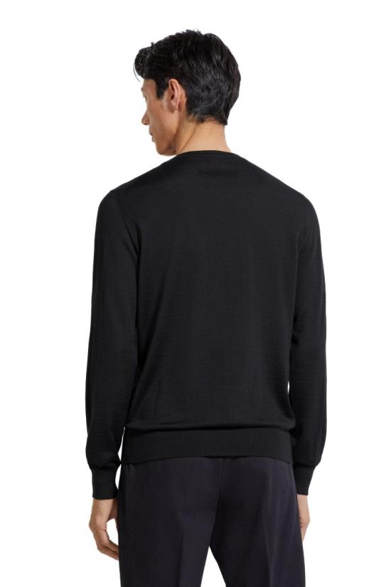 25FW 에르메네질도제냐 니트웨어 E8J00 110 2K09 Black - ERMENEGILDO ZEGNA