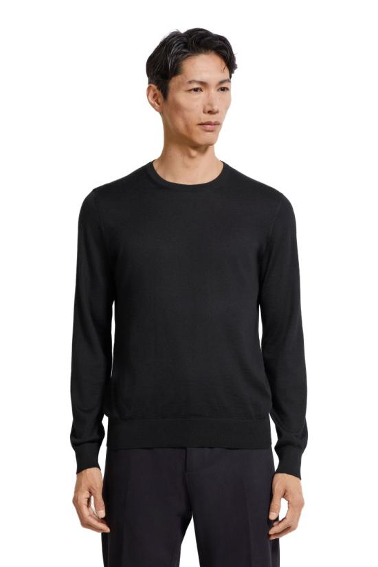 25FW 에르메네질도제냐 니트웨어 E8J00 110 2K09 Black - ERMENEGILDO ZEGNA