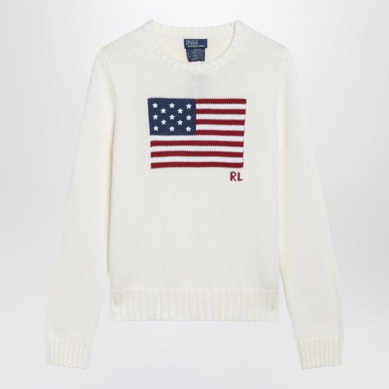 26FW 폴로 랄프로렌 아이코닉 플래그 스웨터 211896939002CO Beige