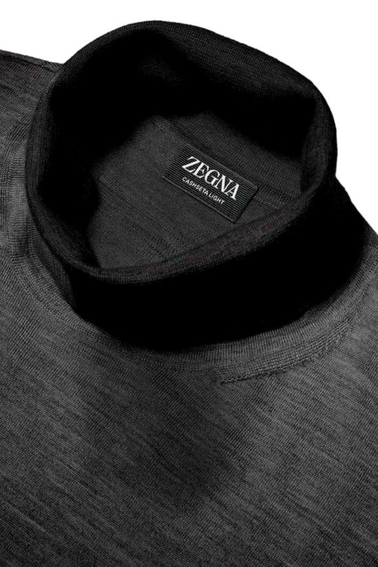 25FW 에르메네질도제냐 니트웨어 E8J00 120 3K09 Black - ERMENEGILDO ZEGNA