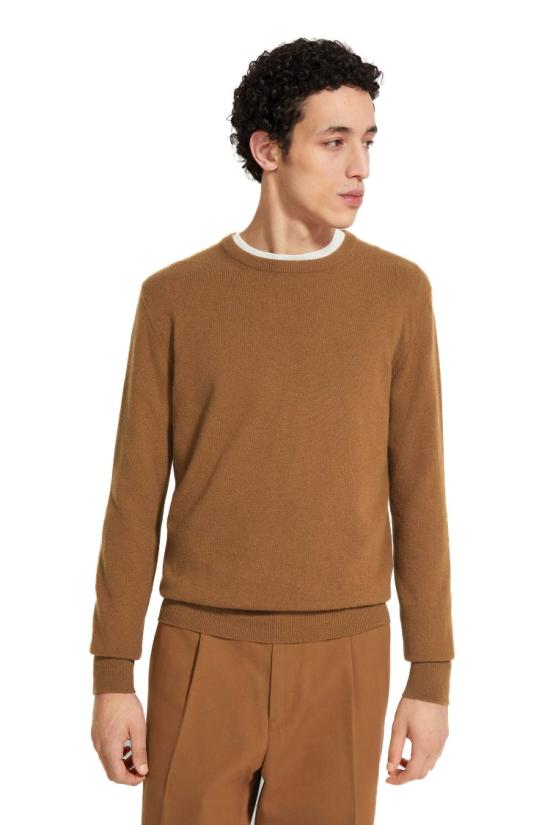 25FW 에르메네질도제냐 니트웨어 E8K10 110 5N95 Brown - ERMENEGILDO ZEGNA