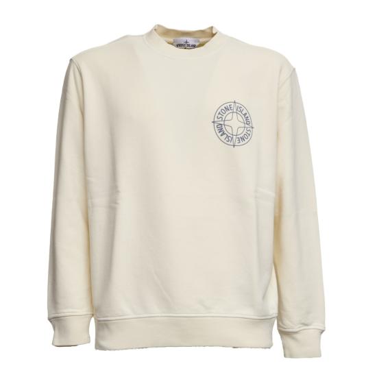 26SS 스톤 아일랜드 코튼 플리스 오버사이즈 핏 크루넥 스웨트셔츠 L1S156100001 S0283 Neutrals